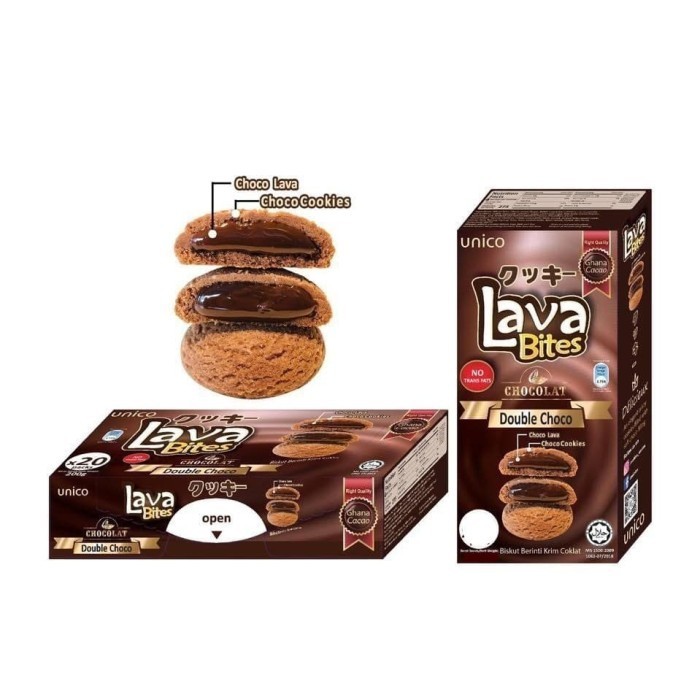 

TERMURAH Unico Lava Bites Biscuit Double Chocolate Matcha Strawberry