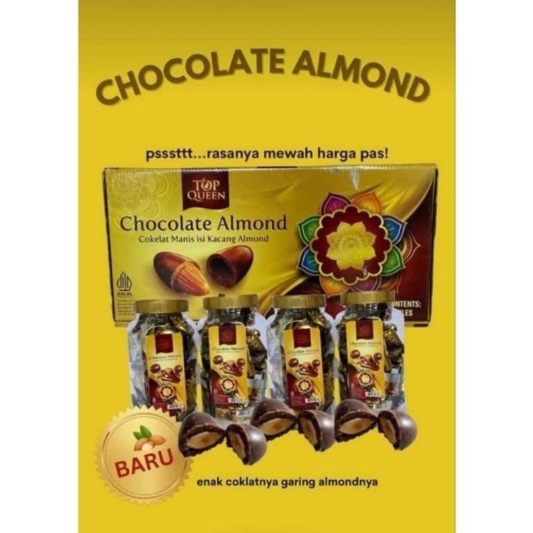 

Ready>>> Coklat Almond Top Queen Isi 4 Toples / Paket Lebaran Coklat Idul Fitri Ramadan Eid Mubarak