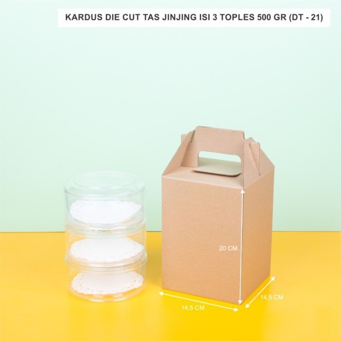 DUS JINJING KEMASAN TOPLES KUE KERING 500GR ISI 3 BOX PACKAGING NASTAR