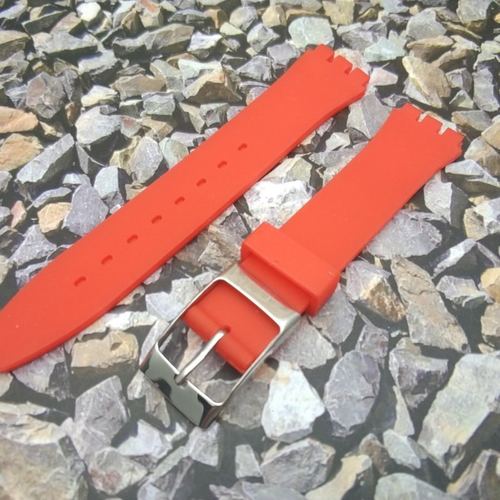 TALI JAM TALI SWATCH MERAH SWATCH STRAP GENT 17.0 MM - MERAH