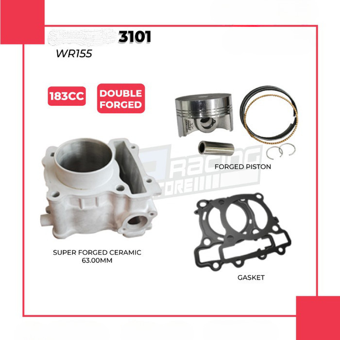 Block + Piston Brt Yamaha Wr 155 - Paket Bore Up 185Cc