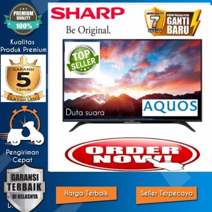 Tv Led Sharp 50 Inch 2T-C50Ad1I Full Hd Dvb-T2 Digital Tv Garansi 5Th
