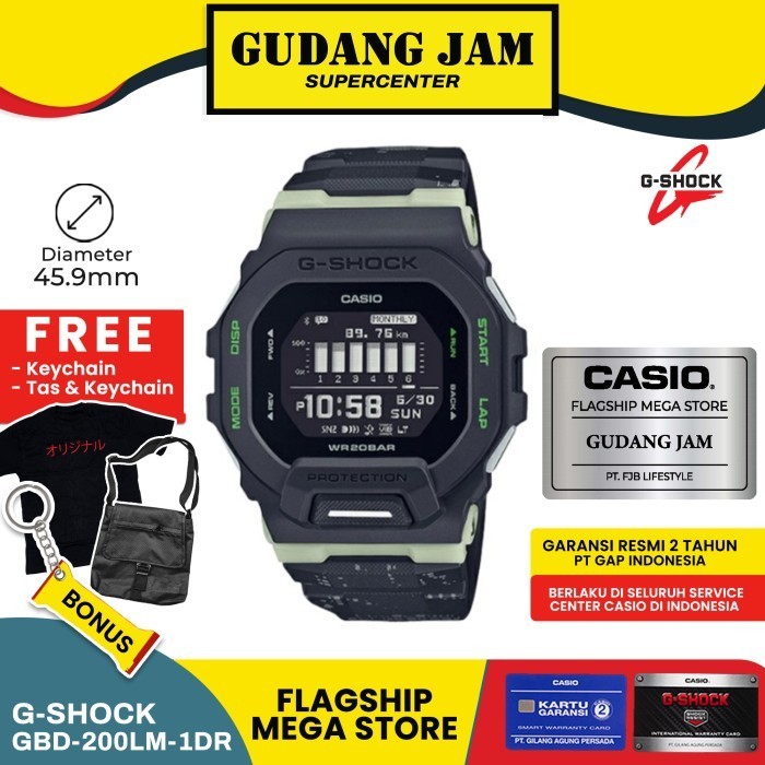 Gshock Gbd-200Lm-1Dr Gbd-200Lm Gbd200Lm Garansi Resmi 2 Tahun