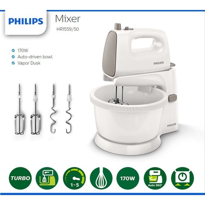Hr 1559 Philips Stand Mixer Pencampur Duduk
