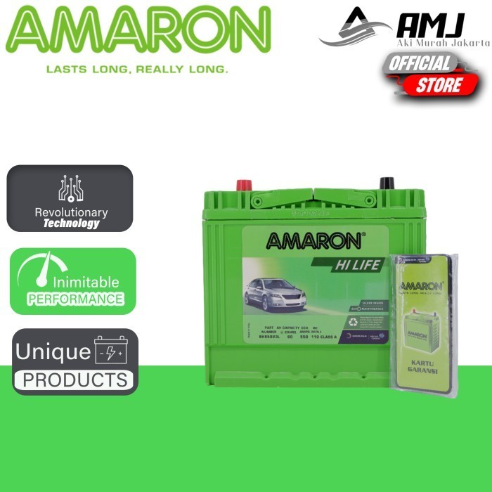 Aki Mobil Mitsubishi Outlander Amaron Hi Life 55D23L / 85D23L 60Ah