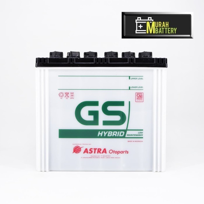 Aki Mobil Gs Hybrid Astra 55D23L Aki Basah 12V / 60 Ah