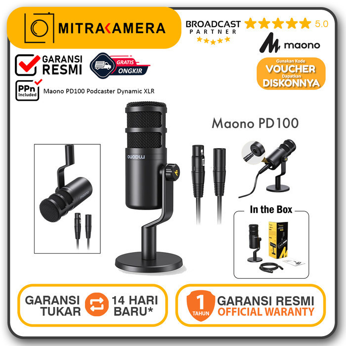 Maono Pd100 Podcaster Dynamic Xlr Maono Pd-100 Microphone