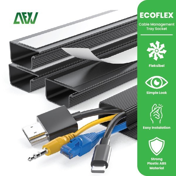 

ECOFLEX Klip Kabel Cable Management Cord Holder Pelindung Kabel