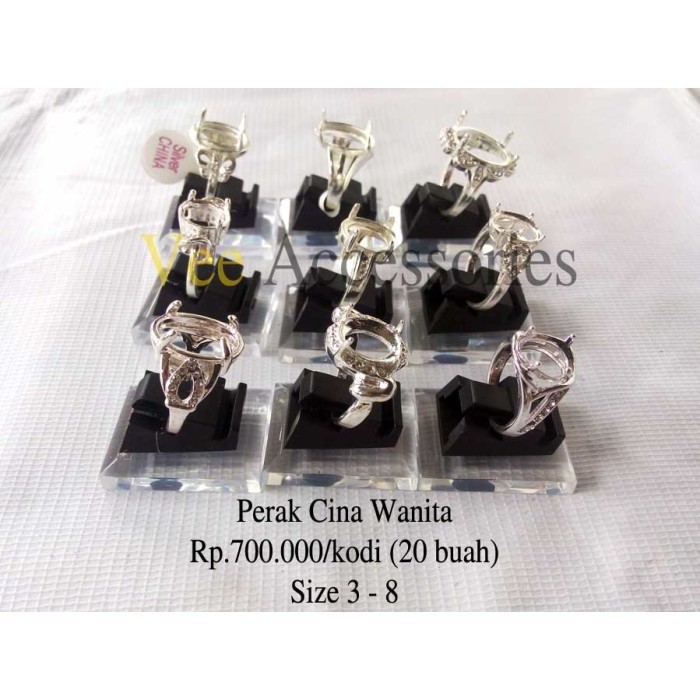 Grosir Ring / Emban Cincin Wanita Perak Malaysia / Cina