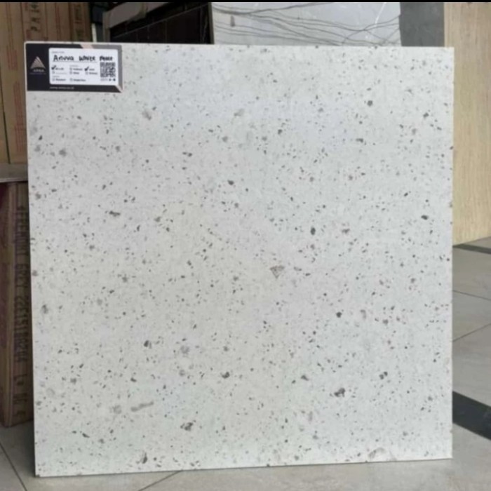 Ready Granit Terazzo 60X60 Matt Arna Anuva White Ikatan Material Bangunan