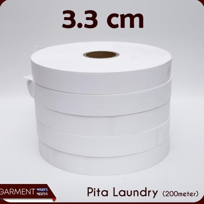 

PL33 - Pita Label Laundry Tafetta Penanda Cucian Roll Kain Kertas 33 m SS88
