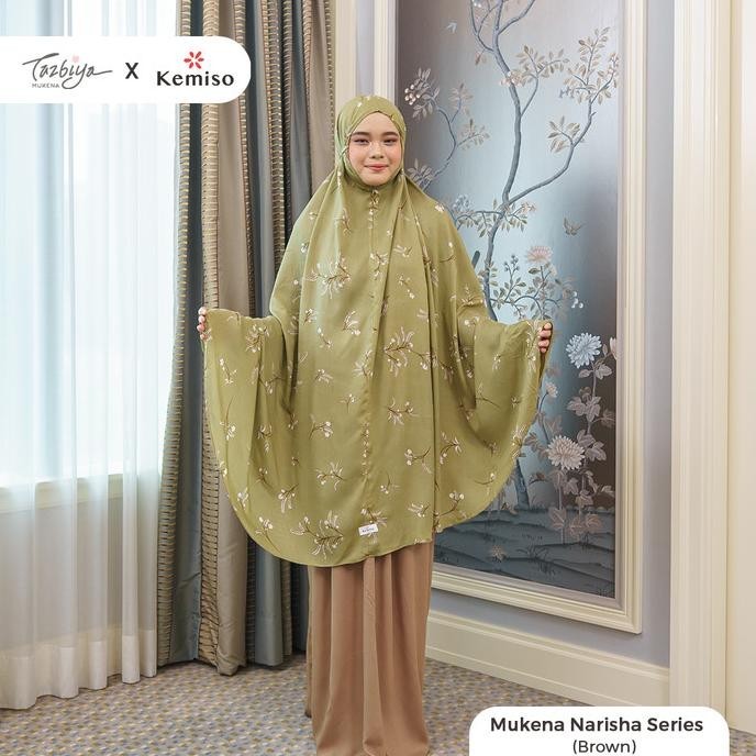 Mukena Tazbiya X Kemiso Narisha Mukena Sajadah/Mukena Dewasa/Rayon