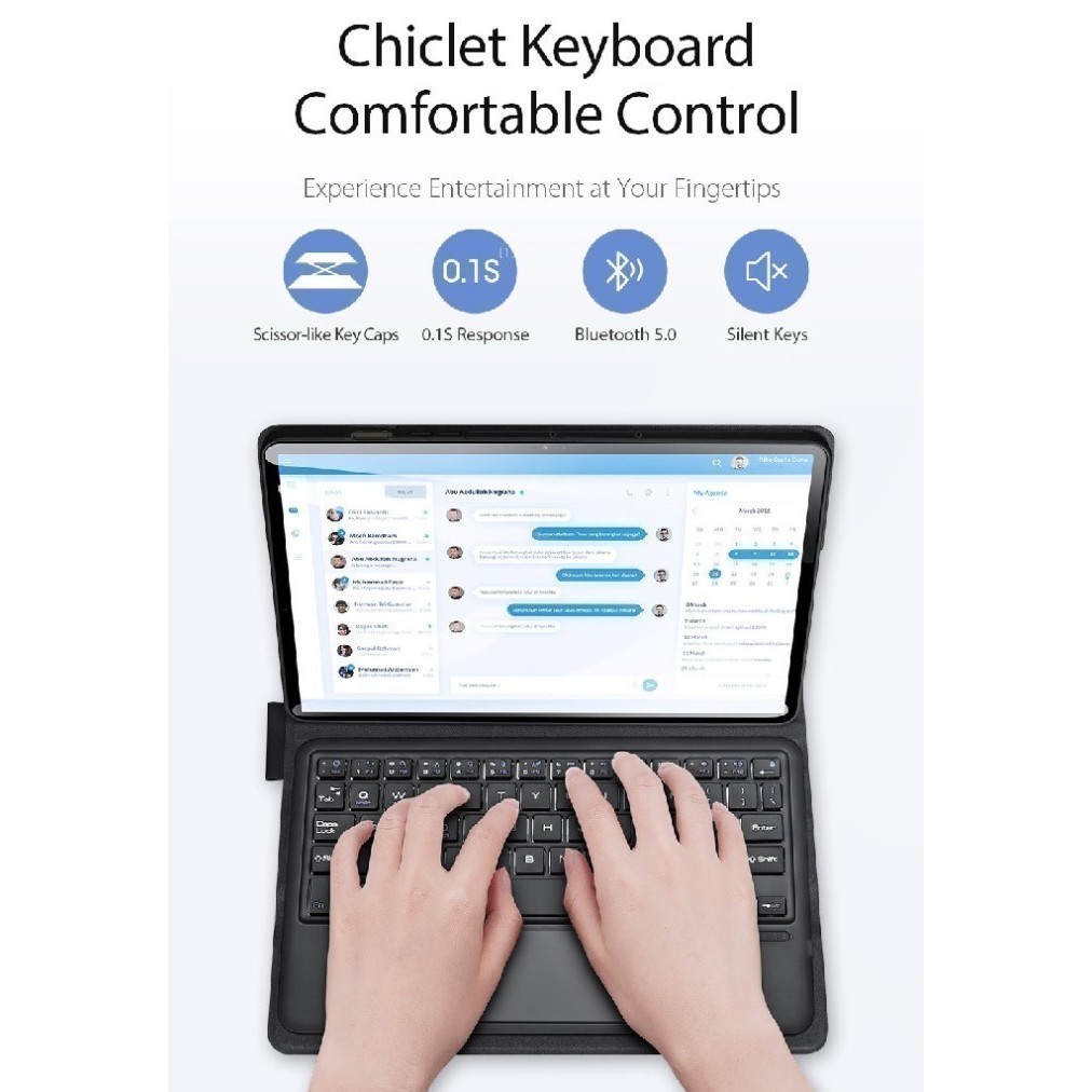 Dux Ducis - Tk Series - Wireless Keyboard Case Samsung Tab S6 Lite