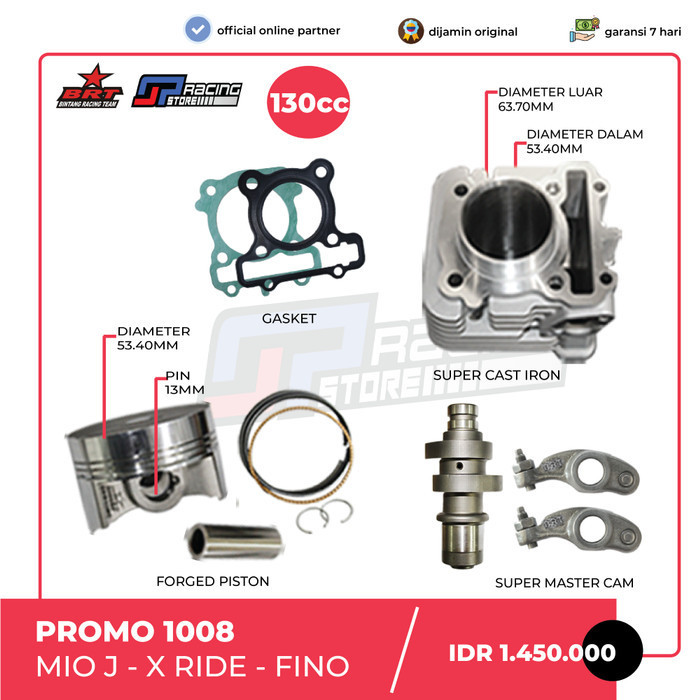 Paket Bore Up Yamaha Mio J / X Ride / Fino - 130Cc - Promo Brt 1009