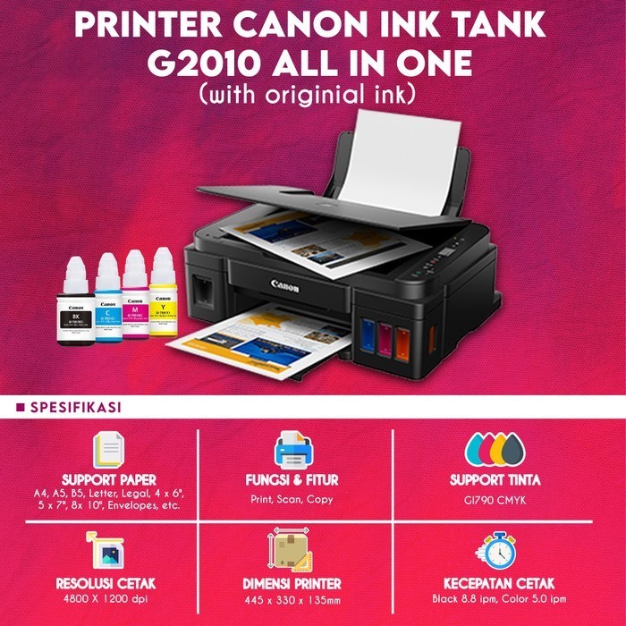 Printer Canon G2010 G2020 Print Scan Copy Ink Tank Infus Modif Pabrik