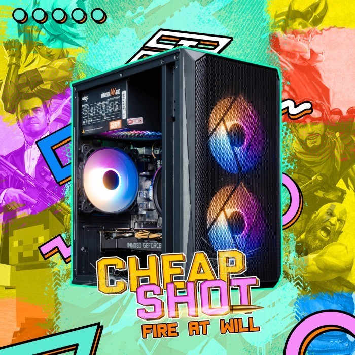 Imba Cheapshot Pc Ryzen 5 4500 Rx 6600 8Gb Rakitan Gaming Pc