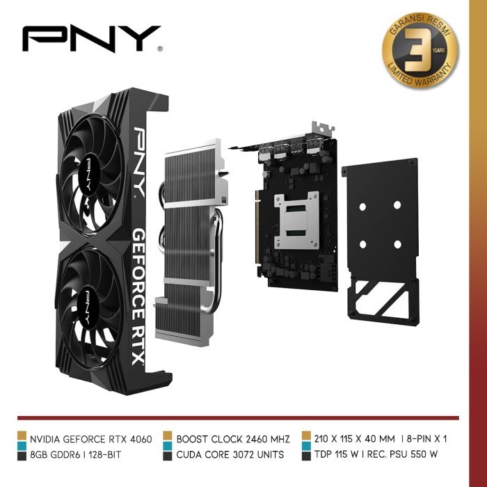 Pny Geforce Rtx 4060 8Gb Verto Dual Fan