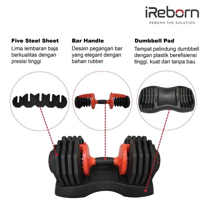 Adjustable Dumbell Ireborn 25Kg [Pair]