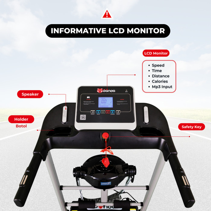 Redpanda Multifunction Treadmill 685 - Treadmill Listrik Termurah
