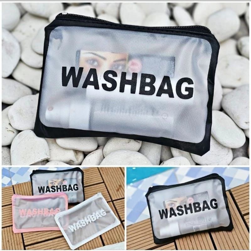 Pouch Waterproof Transparan Dompet Tas Makeup Tempat Sabun Travel Serbaguna Simpel