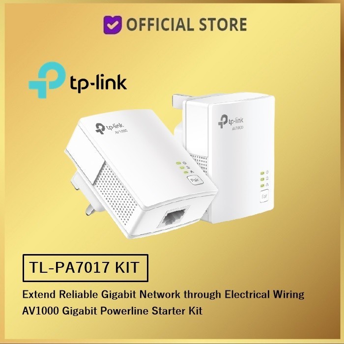 Tp-Link Pa7017 Tl-Pa7017 Kit Tplink Av1000 Gigabit Powerline Starter