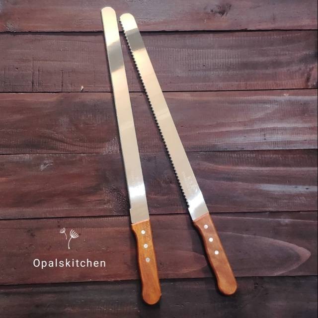 Pisau Roti Cake Stainless Steel Panjang 12 14 Inch Wedding Knife