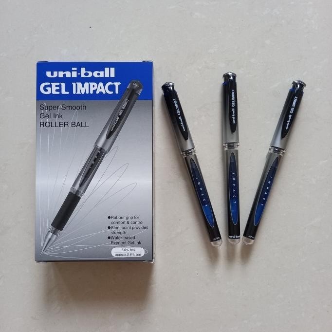 

pulpen / pen / pena uniball gel impact UM 153S / 1.0 mm hitam biru LT
