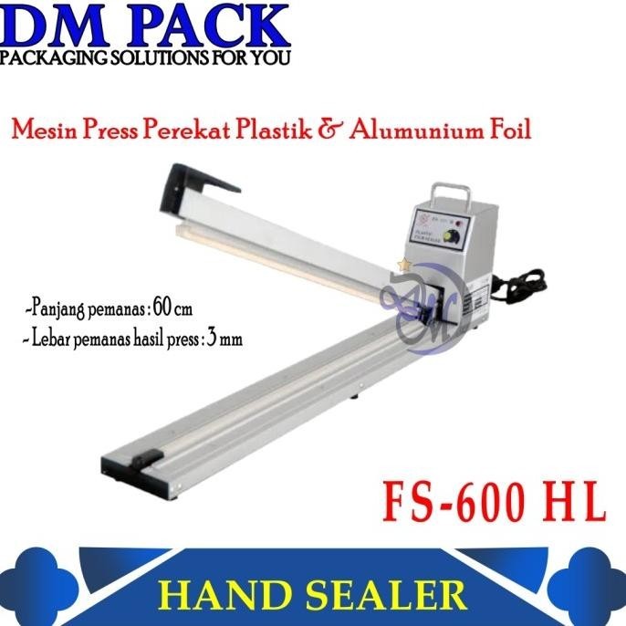 Hand Sealer Fs-600 H 60 Cm Mesin Press Perekat Plastik