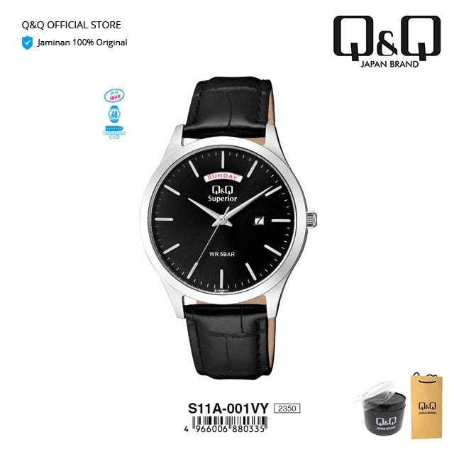 Q&Q Qnq Qq Jam Tangan Pria Analog Genuine Leather - S11 S11A Superior