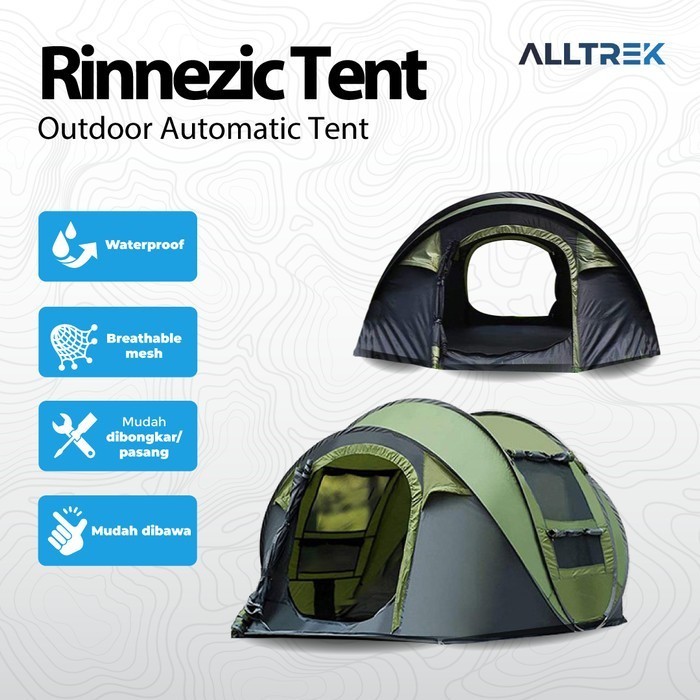 Alltrek Tenda Camping Rinnezic Otomatis Outdoor Waterproof