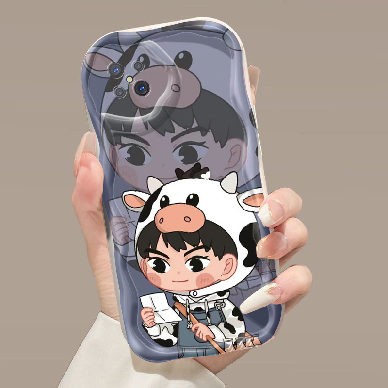 Casing Hp OPPO A92S OPPO Reno 4Z 5G Case Casing ponsel imut HP kartun sapi Softcase perempuan pecint