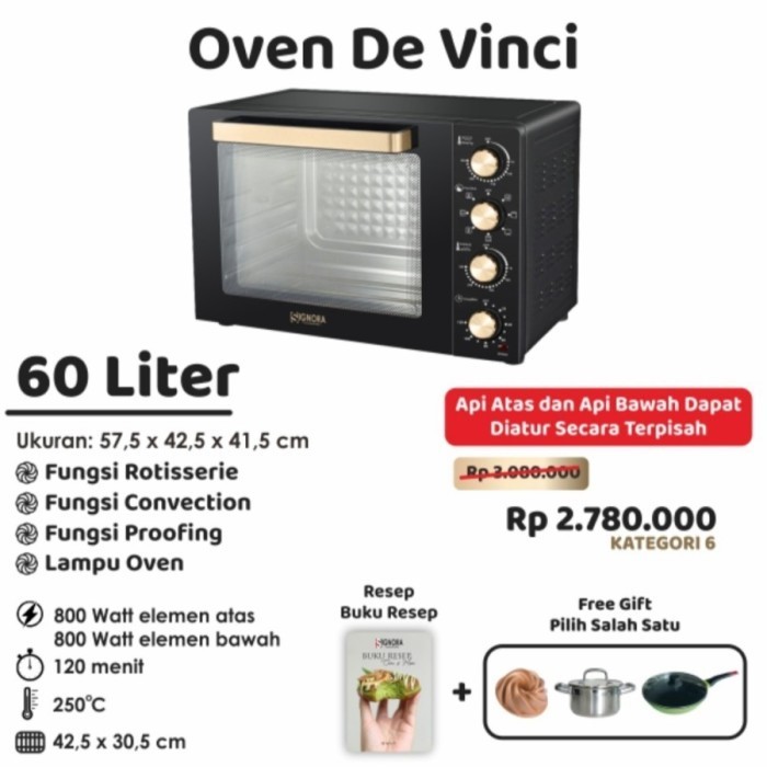 Signora Oven De Vinci 60 Liter