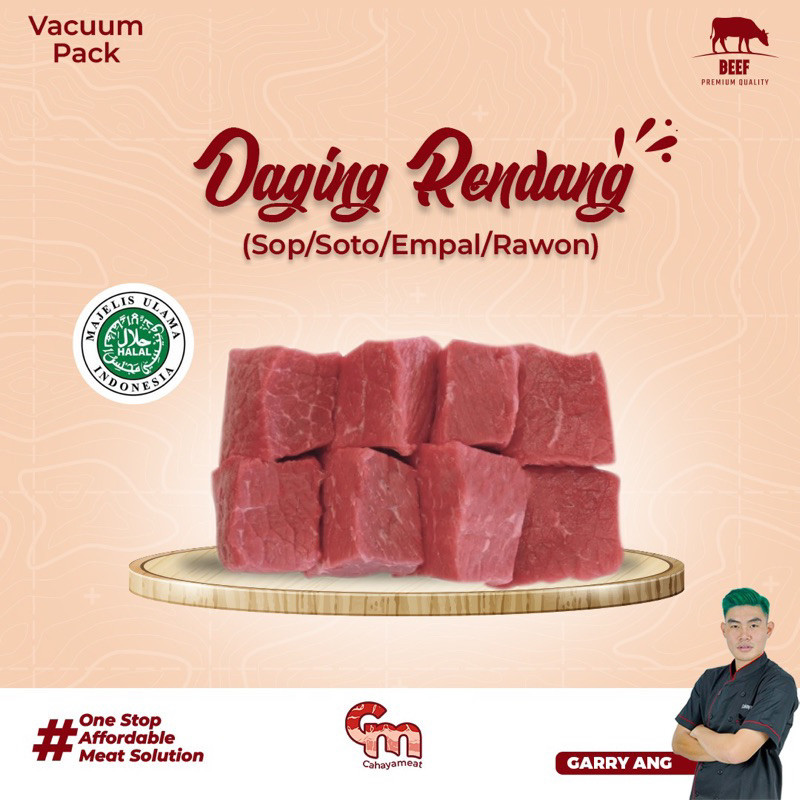 

Daging Sapi Australia Potong Rendang (5X5Cm) -Gratisongkir