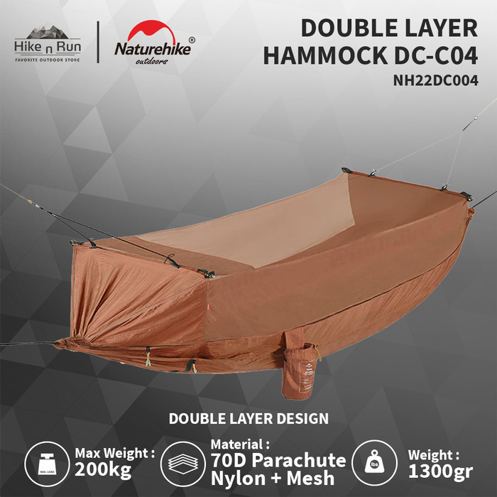 Hammo Single Naturehike Dc-C04 Nh22Dc004 Double Layer Bushcraft