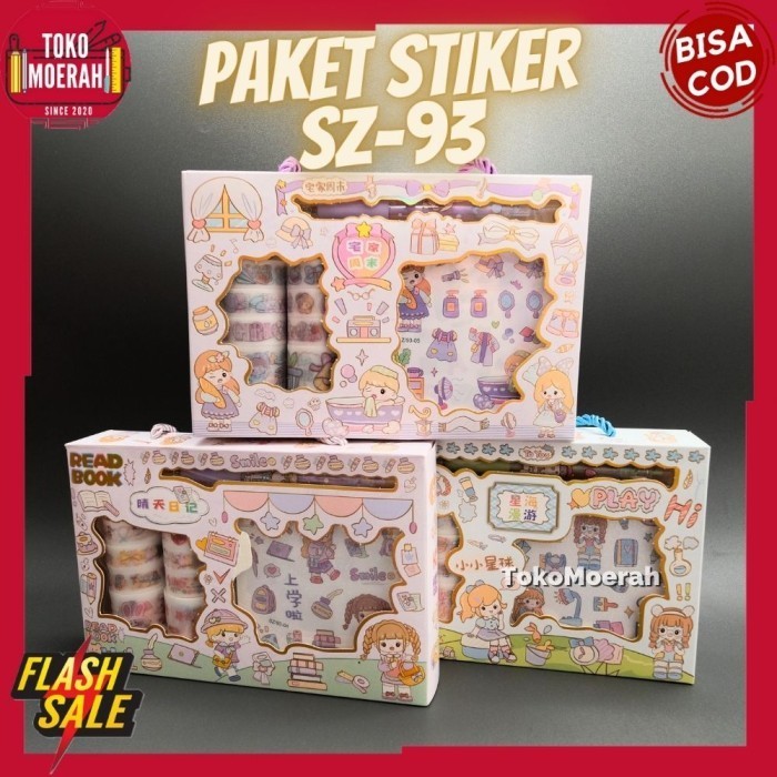 

Paket Stiker Sz-93 Washi Tape Box Lengkap Stiker Momo Box Cutter Cod