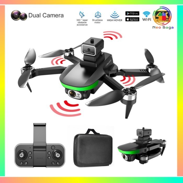 Drone S5S 4K Drone Mini Kamera Ganda Brushless Optical Flow