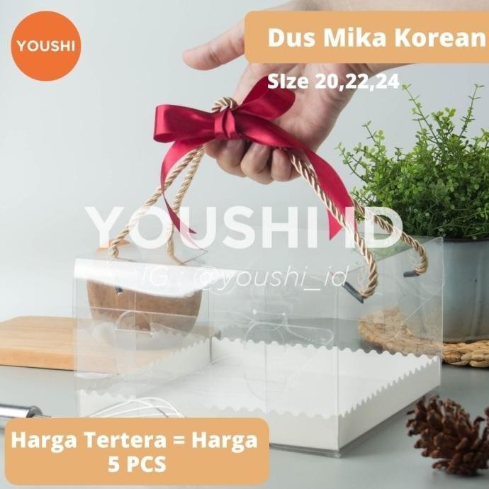 Dus Kue Tart Mika/Box Kue Tart Mika/Cake Box Dus Pudding Transparan