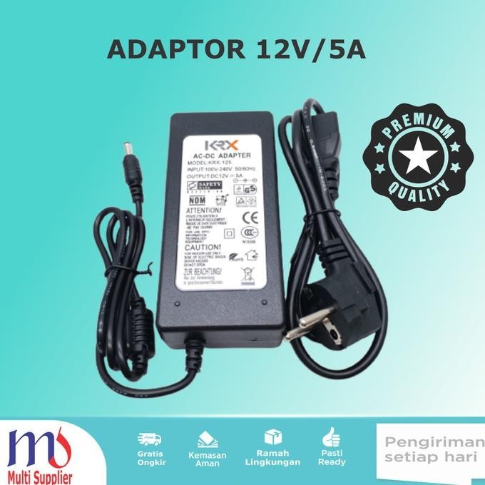 ADAPTOR 12V 5A MURNI / ADAPTOR DVR / ADAPTOR CCTV KWALITAS BAGUS