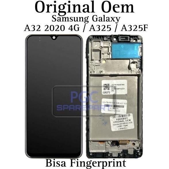 Ready Ori Oem Lcd Touchscreen Frame Samsung A32 4G A325 Sm-A325F Fingerprint Sparepart Hp