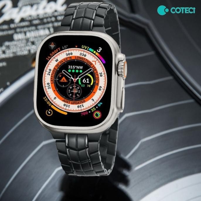 Strap Apple Watch Ultra 9 8 7 6 5 Titanium Metal Tali Iwatch Ultra 2