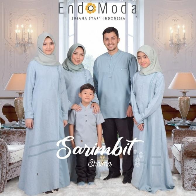 Sarimbit Endomoda Shaima Blue Terbaru Pengiriman Cepat