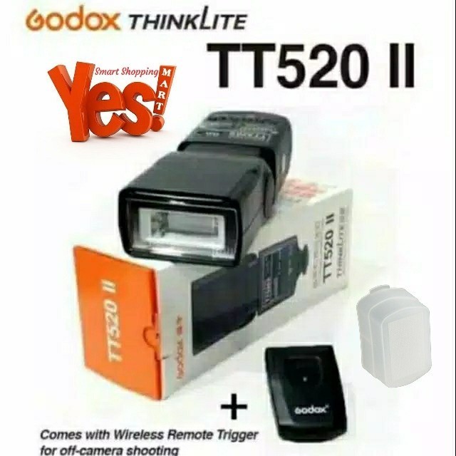 Speedlite Flash Camera Godox TT520 II + Trigger