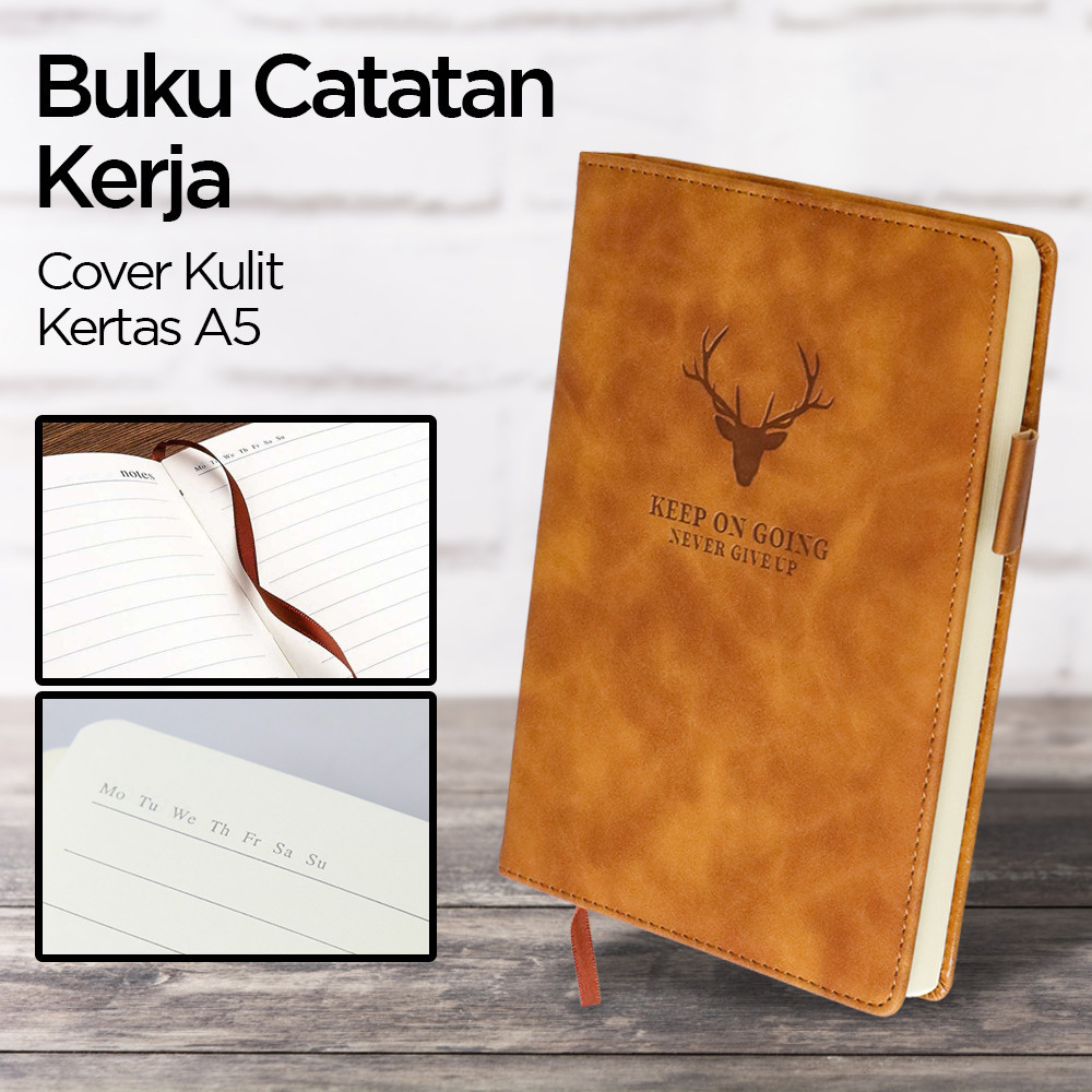 

Toddi Buku Catatan Harian Notebook Diary Cover Kulit 180 Lembar A5 Cw 5025 Brown