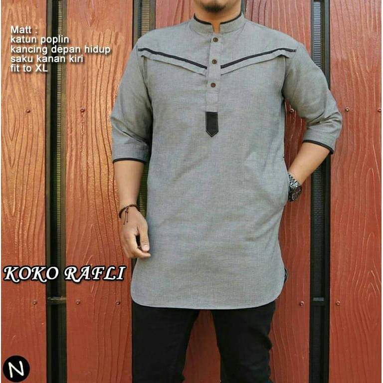 Koko Pria Dewasa Terbaru 2024 Pakaian Lebaran Anak Laki Kemeja Kokoh Slimfit Kemko Cowo Sultan 2023 