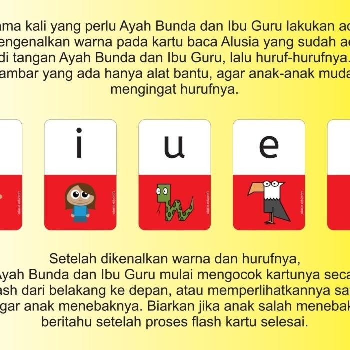 Murah Flashcard Baca Kartu Baca Anak Belajar Membaca Alusia