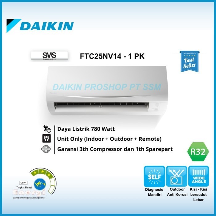 Ac Daikin Standard Thailand 1 Pk Type Ftc25Nv14
