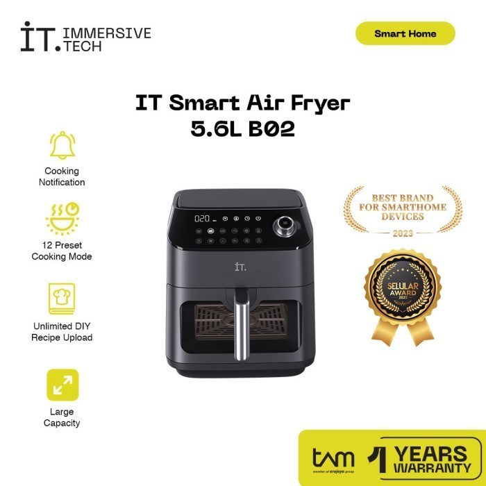 It Smart Air Fryer B02 - Kapasitas 5.6 L 1350 Watt