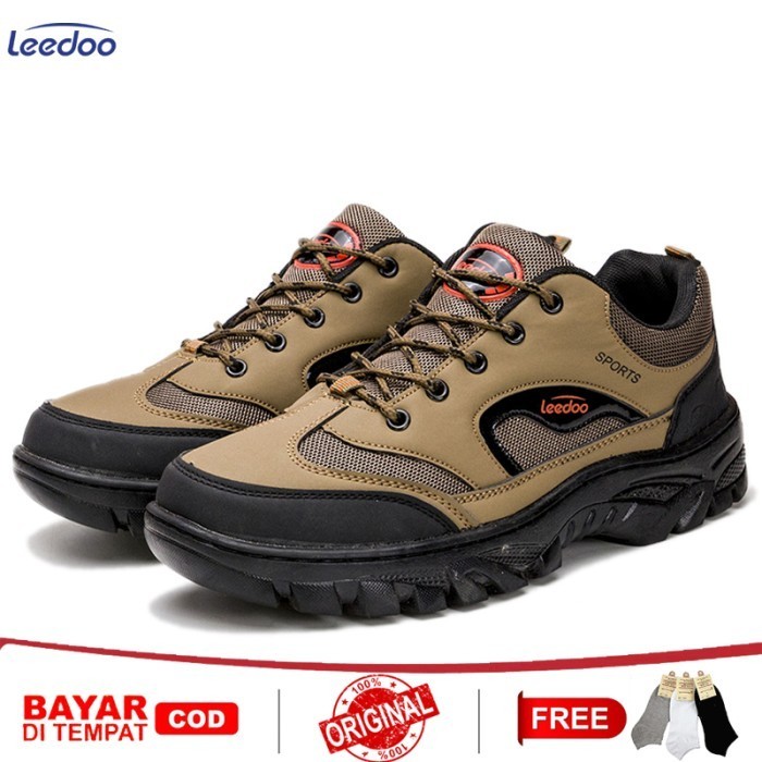 Leedoo Sepatu Hiking Pria Tahan Air Sepatu Gunung Outdoor Mh204