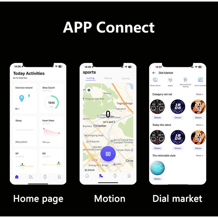Aolon Smart Watch Waterproof Compass Blood Oxygen Smartwatch