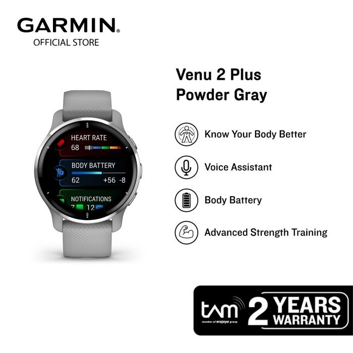 Garmin Venu 2 Plus - Powder Gray